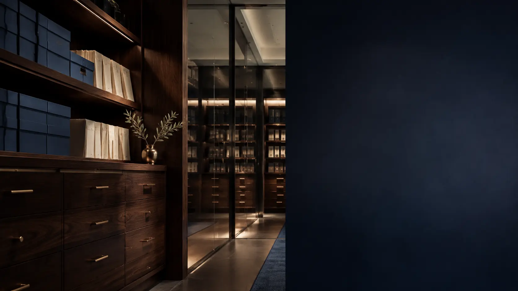 A private archival vault representing legacy protection